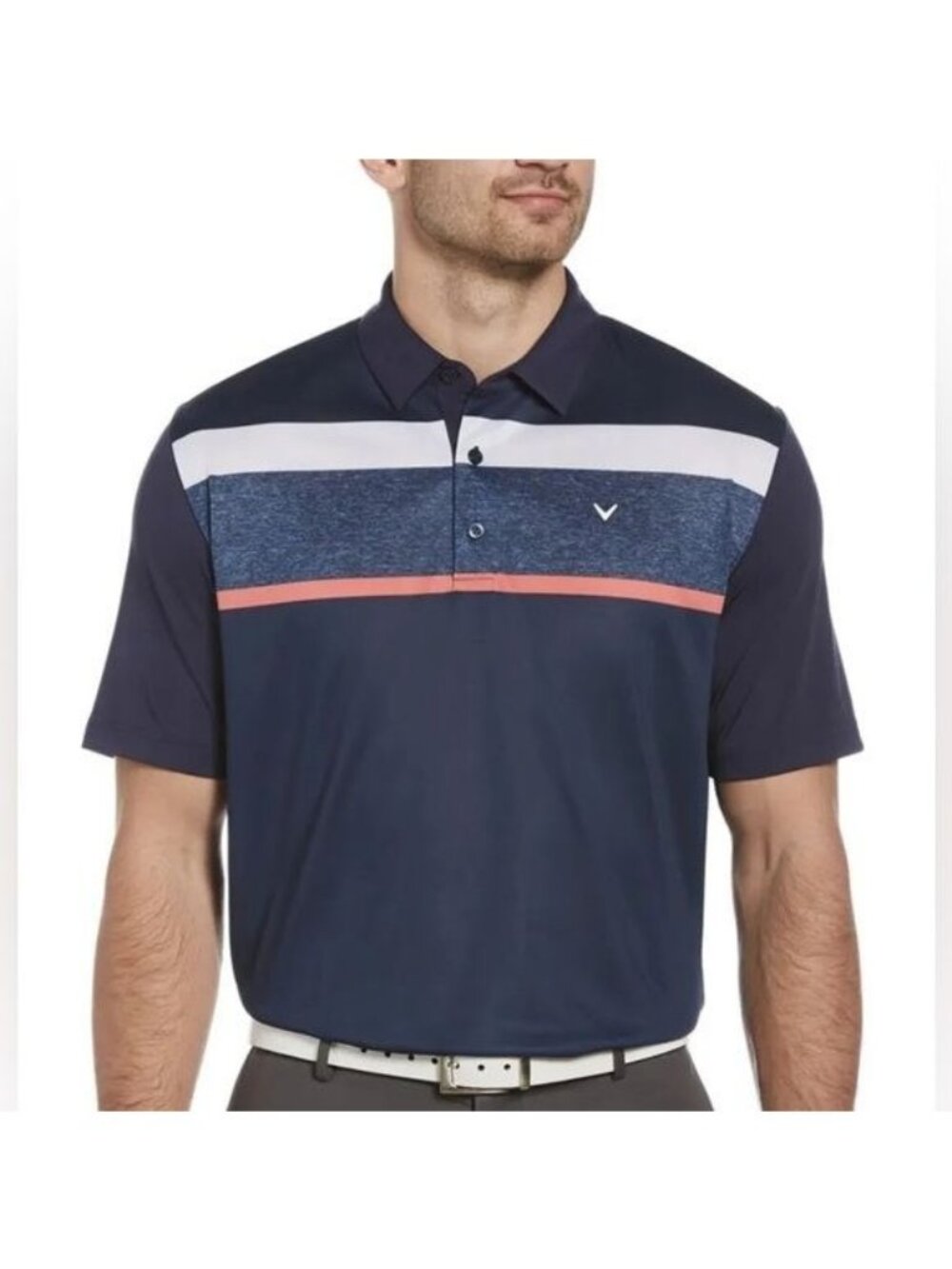 Callaway Men’s Shirt Size XL Navy Blue Opti-Dri Polo Style Golf Shirt